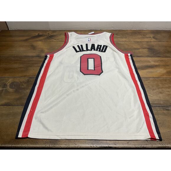 Nike Portland Trail Blazers #0 Damian Lillard Swingman Rip City Size 48 Jersey - Picture 10 of 11